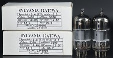 Sylvania 12AT7WA Military Grade Grey Plate Made in USA Amplitrex Tested Qty2Pcs