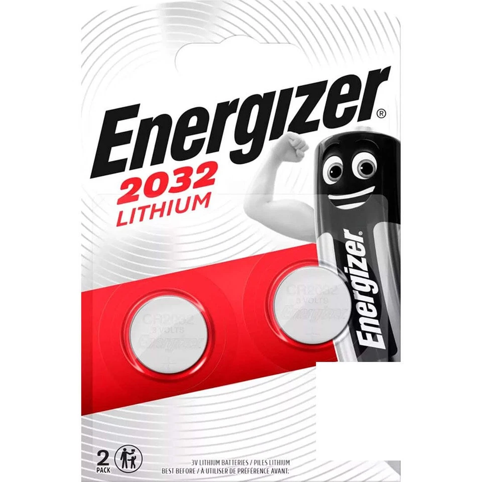 2x Energizer CR2032 3V Lithium Knopfzelle Batterie für Uhren & Elektronik - Bild 1 von 1