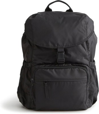 Vera Bradley Black Berkhill Backpack With Buckled Pounch and 3 Zippers, NWT