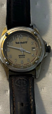Orologio Timberland Indiglo Quarzo Quadrante Beige Data Cinturino Pelle Marrone 50m