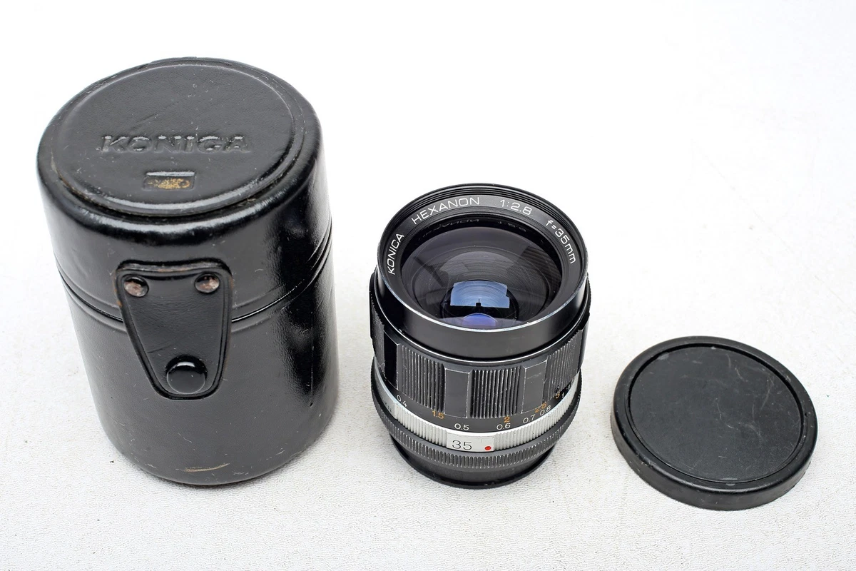 KONICA コニカ Hexanon SL 35mm f/2.8 The Konica Hexanon SL 35 mm f/ 2.8 Lens. Specs. MTF Charts. User