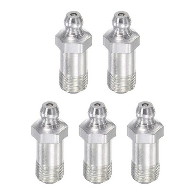 5Pcs M10x1mm Thread Hydraulic Grease Fitting for Machine Steel Straight