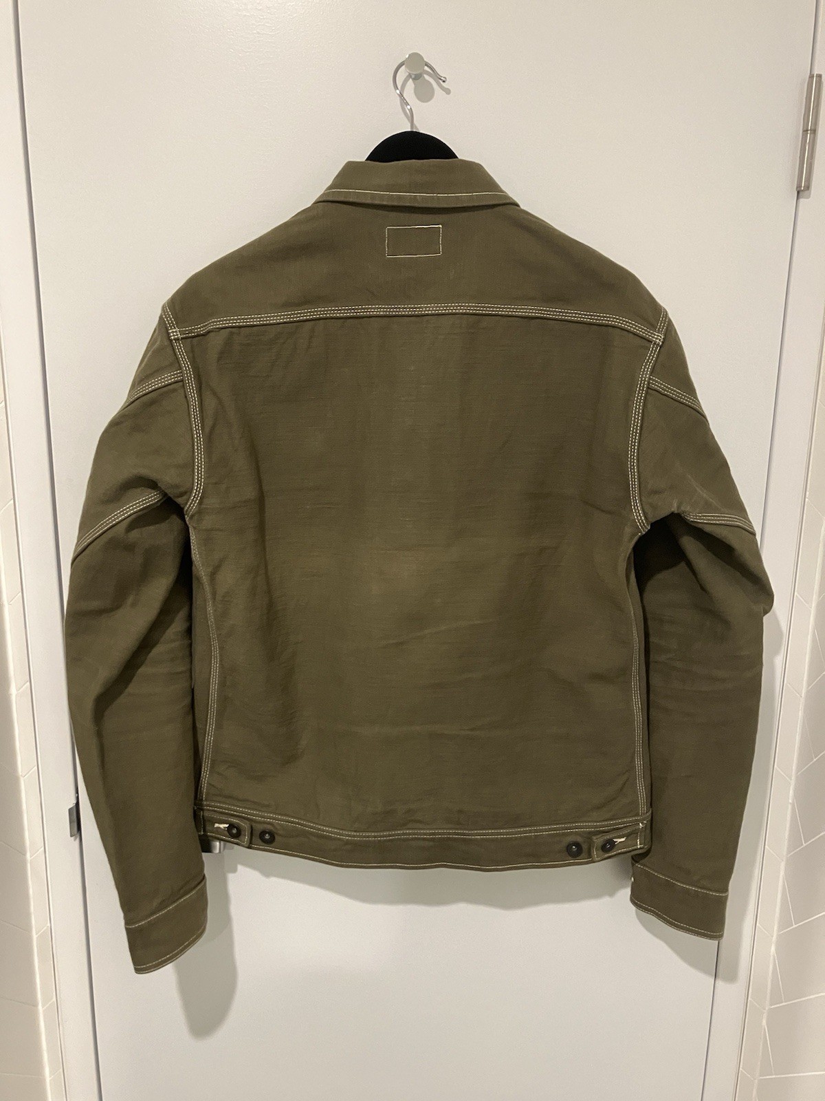 Samurai Jeans - SJ19B-BS - 15oz Selvedge Jacket - Olive - Size 44