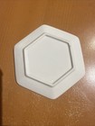 New Small Marble Hexagon Ring Plate For Jewelry with Gold Trim — photo 2