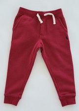 Polo Ralph Lauren Draw String Red w/ Blue Pony Jogger Pants Toddlers Boys Size 4