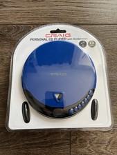 Craig CD2808 Personal Portable CD Player W/Stereo Headphones Blue SEALED NEW