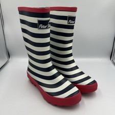 Peter Storm Women’s Waterproof Striped Wellies Short UK Size 4 11” Height