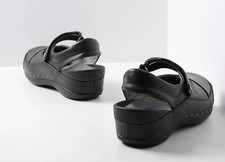 Wolky Women's Strap Cloggy - Black Leather Pull-On Clog With Memory Foam, Size 42 - View #10