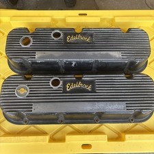 Vintage Edelbrock Big Block Chevy 396 427 454 Mt Aluminum Finned Valve Covers
