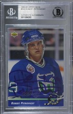 BAS 1992-93 Upper Deck Young Guns Robert Petrovicky #569 BGS Authentic Auto h1c