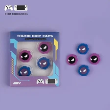 4PCS Luminous Purple Devil Joystick Caps For XBOX Controller Thumbstick Grip