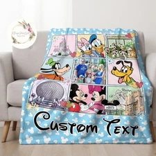 Personalized Disney Mickey And Friends Blanket Gift For Friends, Kids V4