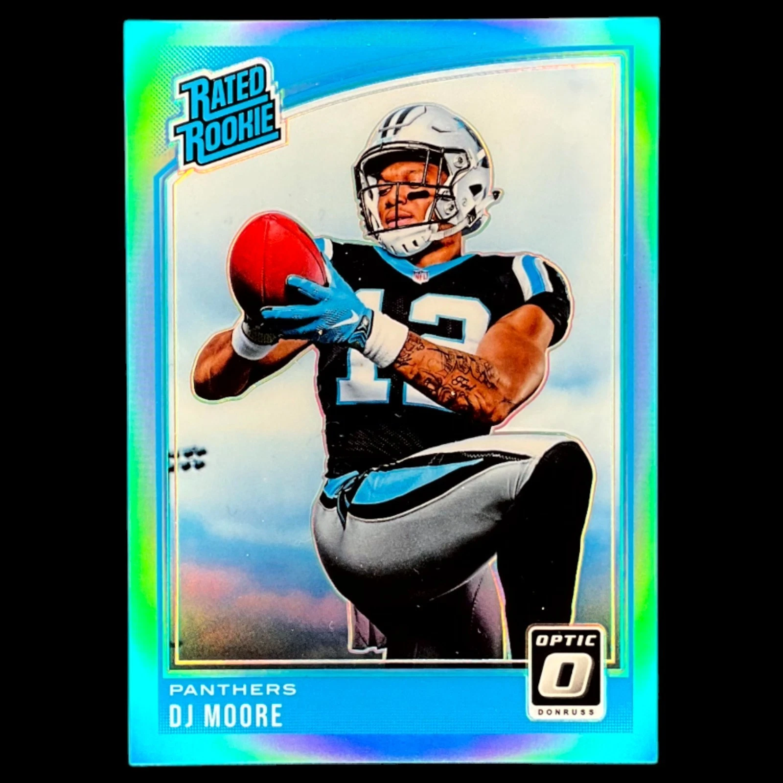 2018 Donruss Optic DJ Moore Aqua /299 Rated Rookie Prizm RC #166 COLOR MATCH!
