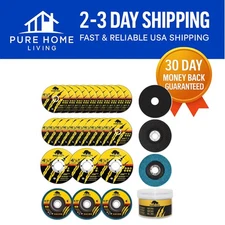 Versatile 4.5-Inch Grinder Wheel Set: 20 Cut-Off, 3 Flap & 3 Grinding Discs