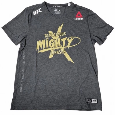Reebok UFC Demetrious Mighty Mouse Johnson T Shirt L 2017 MMA Fight Night - image 1 of 4