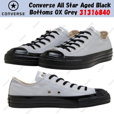 Converse All Star Aged Black Bottoms OX Grey 31316840 Men's Size