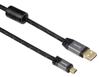 Hama USB-Kabel Mini-USB B-Stecker für PC Festplatte HDD Hub Handy Datenkabel etc