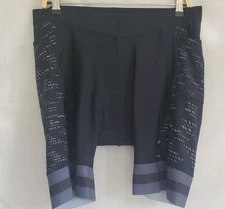 Nicewin Padded Bike Shorts Adult 2XL Black Grey Cycling Nylon NWT