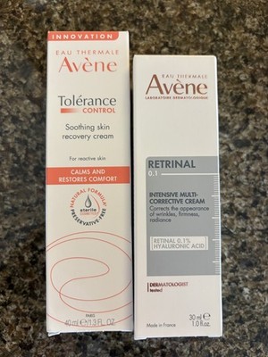 Avene set,  Tolerance Control Soothing Skin Recovery Cream + Retrinal Cream