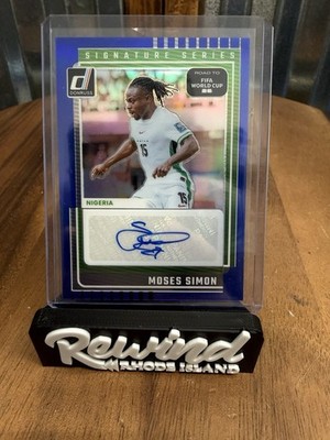 2025 Donruss Road to World Cup Moses Simon Signature Series Blue Auto /49