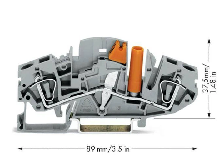 WAGO Trennklemme Verbindungsklemme 282-811 Zugfeder Belegung L Grau 8 mm 20 St - Bild 2 von 2