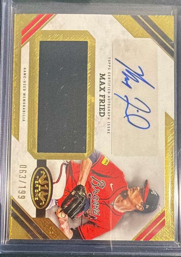 2025 Topps Tier One - Tier One Autographed Jumbo Relics #AJR-MF Max Fried