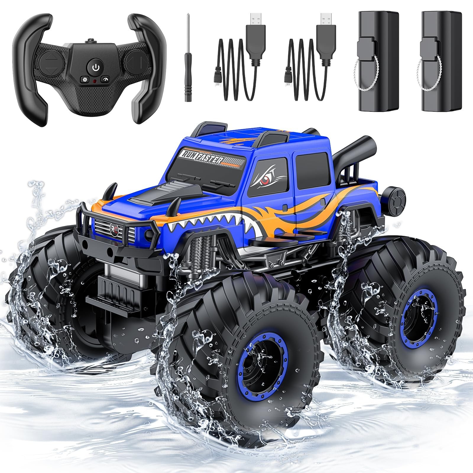 For Kids 6+, Waterproof Off-road Monster Truck