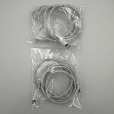 Genuine Apple Braided USB-C Lightning Cable (1m) Silver MUQ93AM/A - 2 pack