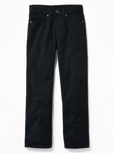 Old Navy Kid Boys Straight Black Wash Non-Stretch Jeans Size 12 or 20 Plus - Picture 3 of 3