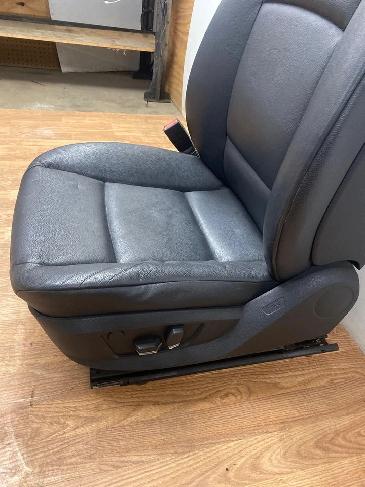 Asiento eléctrico delantero izquierdo conductor cuero negro compatible con BMW 528I 2011 2012 2013 Foto 4 de 4
