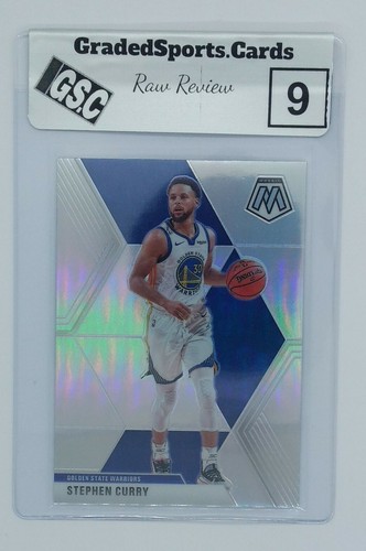 2019 Panini Mosaic Silver Prizm Stephen Curry #70, Raw Review Graded GSC 9
