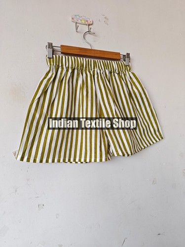 100% Cotton linnigd printed Shorts with elastic , Very soft and comfetable - Picture 5 of 6