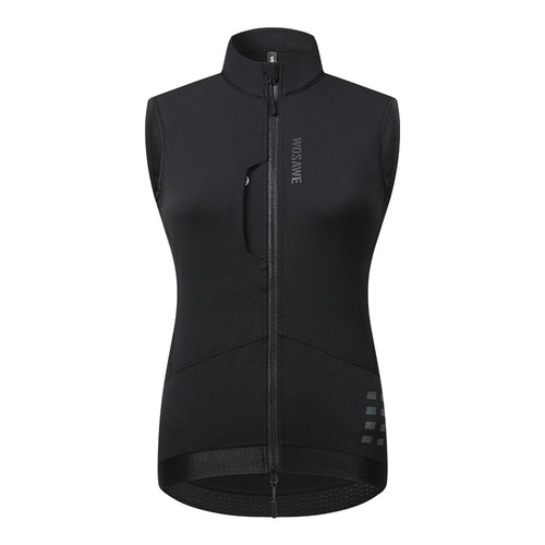 WOSAWE Women's Warm Fleece Cycling Jacket MTB Bike Sleeveless Reflective Jacket - Picture 17 of 18