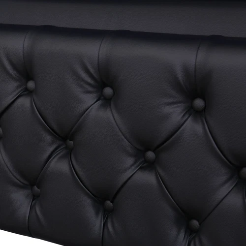 LED Light Functional Upholstered Bed with Slatted Frame and Storage Space - Picture 22 of 26