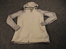 Lululemon Sweatshirt Women's 8 Ivory Cotton Blend Full Zip Hooded FLAWS 
