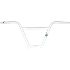 S&M BMX FU 4pc BARS WHITE HANDLEBAR 4130 CHROMOLY