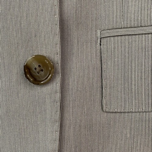 Mens 44 R J Crew Ludlow Slim Fit Natural Grey Micro Stripe Cotton Blazer - Picture 5 of 12