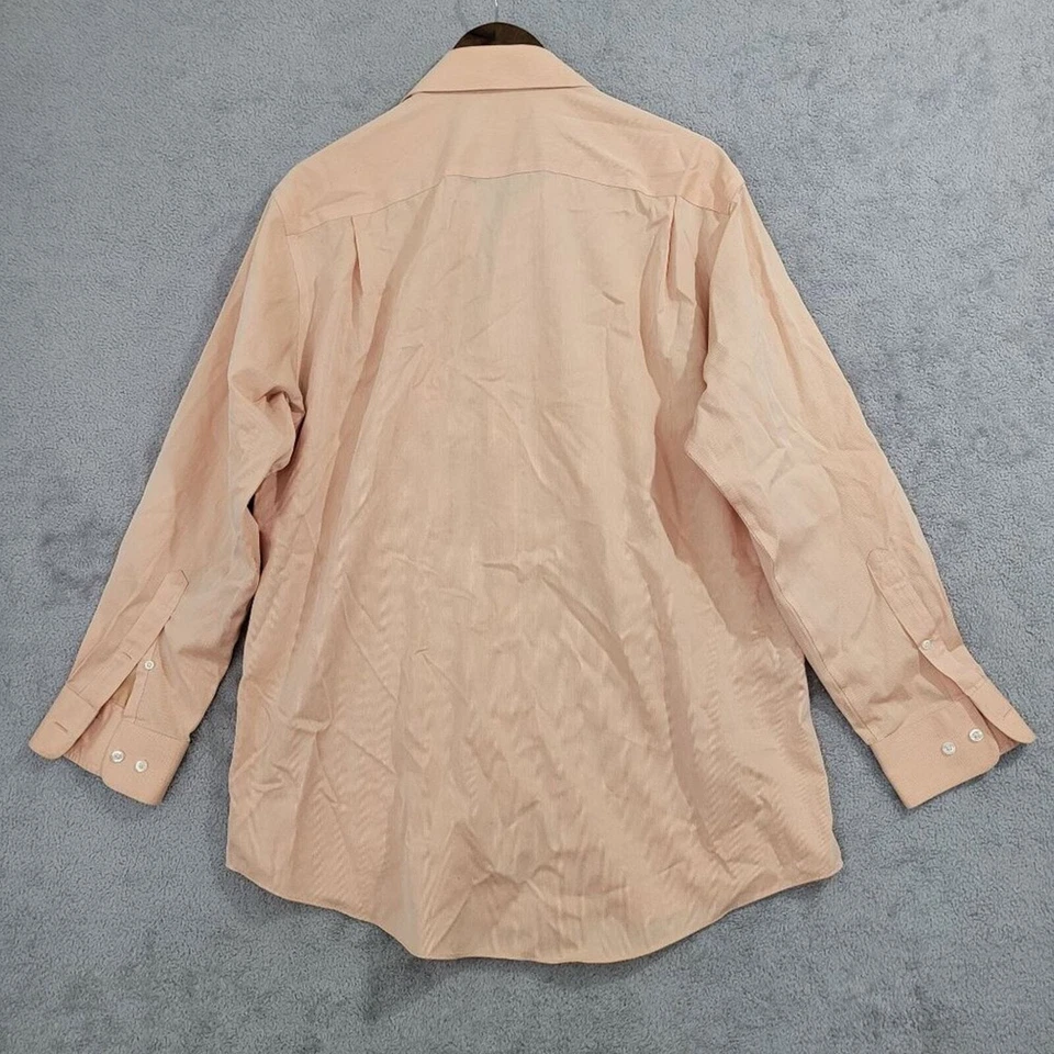 Camisa de vestir Enro para hombre melocotón manga larga talla 16 100 % algodón JCT Foto 2 de 4