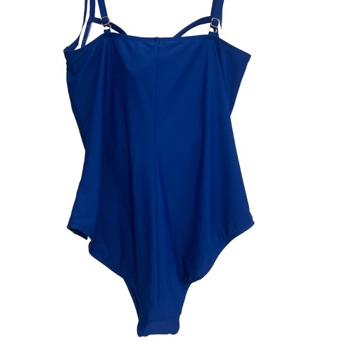 Costume da bagno donna Liz Claiborne 22W blu audace 1 pezzo $99 - Foto 5 di 10