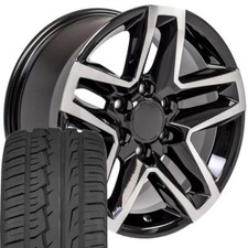 Fits 20 Black Machd Trail Boss Wheels 27555r20 Tire Set Cadillac Gmc Chevy Fits 20 Black Machd Trail Boss Wheels 27555r20 Tire Set Cadillac Gmc Chevy