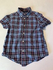 Ralph Lauren Boy's Child Size 5 Short Sleeve Button Up Collar Shirt