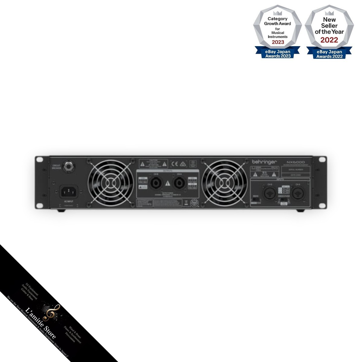 【ジャンク】BEHRINGER NX6000 Behringer NX6000 6000W 2-channel Power Amplifier JP Black