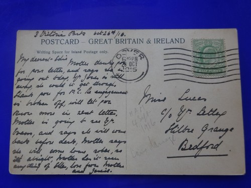 Dover, Camden Crescent, posted 1916 - with Ed. VII stamp - Picture 2 of 2