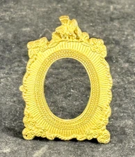 Antique Miniature 2⅝" Rectangular Easel Frame - Brass with Gold Finish