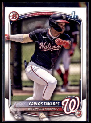 2025 Bowman Prospect Paper Carlos Tavares Washington Nationals #BP-28 5 Card Lot