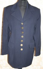 1980s HAUTE COUTURE RITA NAZZARI PARIS Jacket 100% Wool Navy Blue 'Coin Buttons'