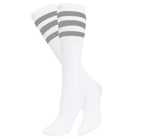 5 CALCETINES DE TUBO ALGODÓN SURTIDO RAYAS COLORES 22 PULGADAS CALCETINES DEPORTIVOS DE LA VIEJA ESCUELA - Imagen 4 de 7