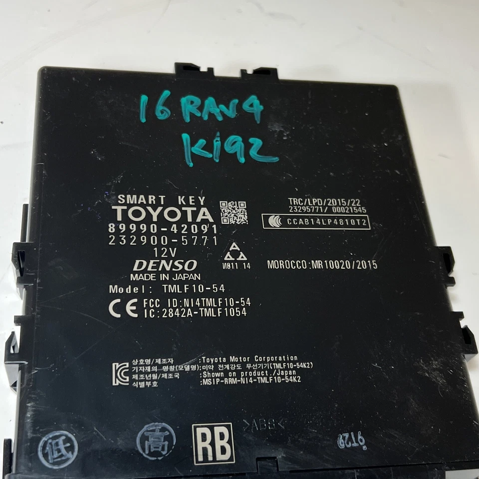 Toyota RAV4 2016 módulo de encendido sin llave bloqueo antirrobo 89990-42091 OEM Foto 2 de 4