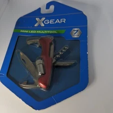 XGear 7 Mini LED MultiTool Red NS Pocket Knife 41XG1218 Style NIB