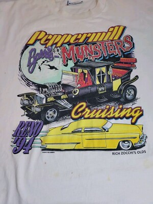 Vintage XL Munsters T-shirt Reno 94 Peppermill Andy's Tee Shirts Rich Zocchis 